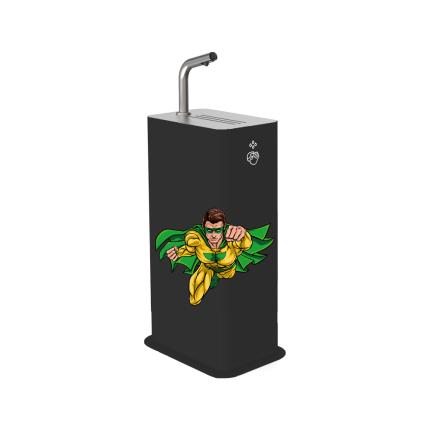 3493-DAN DRYER COLUMN Junior, DESINFEKTIONSSÄULE MIT ADAPTER, SCHWARZ